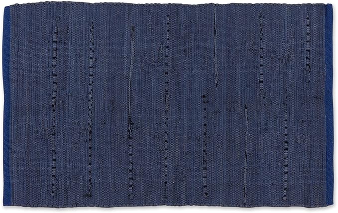 DII Chindi Home Collection Handwoven Multicolor Area Rag Rug, 20x31.5, French Blue