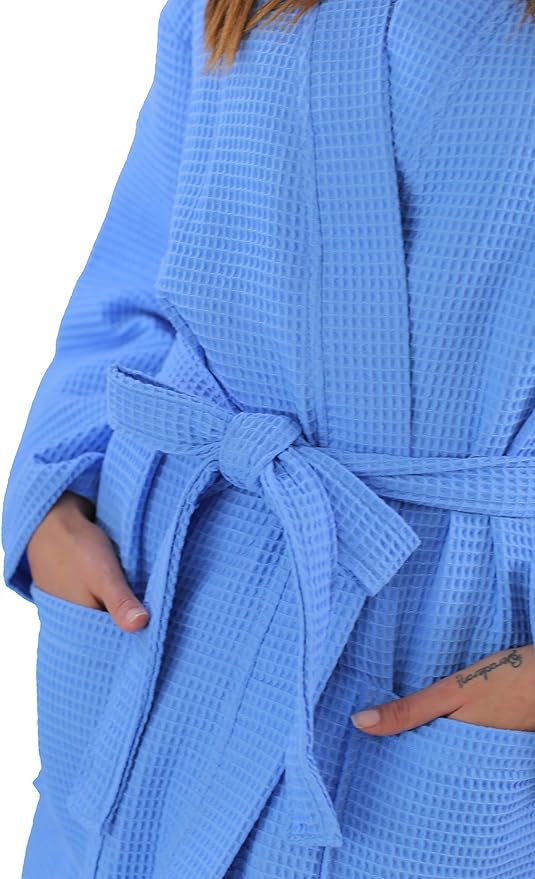 BAGNO MILANO Women's Robes, Waffle Robes For Women, Turkish Cotton Bathrobes For Women