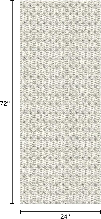 EARTHALL Woven Runner Rug 2x6 Ft Washable Runners for Hallways Cotton Rubber Backed Kitchen Runner Braided Indoor Floor Carpet Runners for Entryway, Hallway, Kitchen, Bedroom, Cream/Grayish
