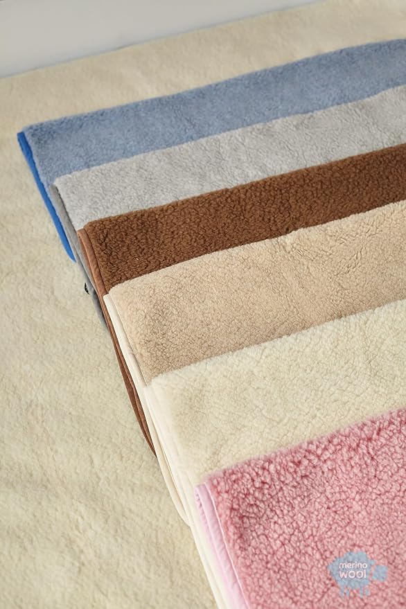 Merino Wool Blanket Throw Bed Natural Bed Blanket (79"x79" - 200x200cm, Pink)
