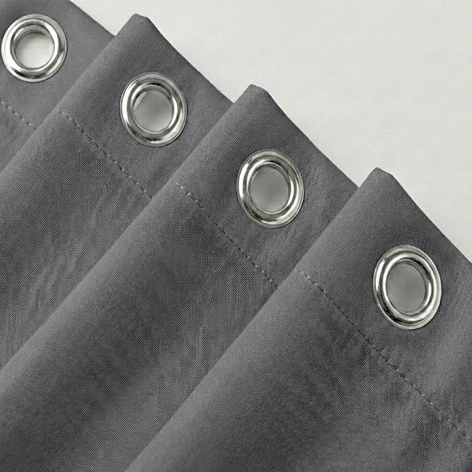Waterproof Fabric Shower Curtain Liner, TPU Coated, PEVA-Free & Odorless, Hotel Quality, 3 Magnets, Rust-Proof Metal Grommets, Machine Washable, Grey, 72x72 Inch