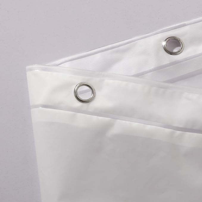 Ghooss PEVA 4G Shower Curtain Liner (Pack of 2), Waterproof Bathroom Liner, 72 Inch by 72 Inch - Frost