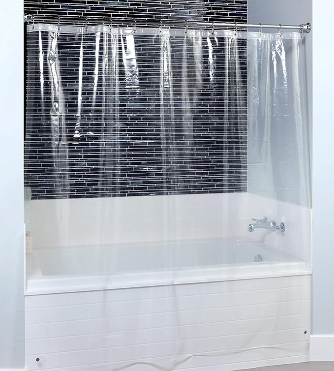 Covers For The Home Ultimate Strongest Heavy-Duty Crystal Clear 8 Gauge Thick PEVA Shower Curtain & Liner – Non-Toxic, Odor-Free, Premium Eco-Friendly Quality - 70" x 72"