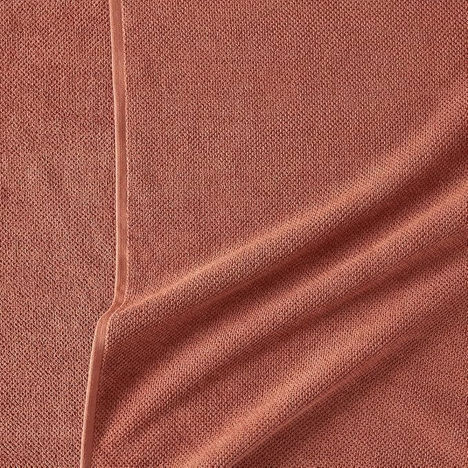Organic Cotton Textured Towels - Terracotta - 2 Bath Towels