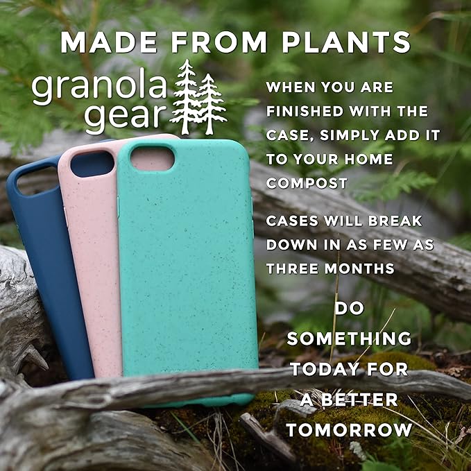 Eco by GranolaGear - Eco-Friendly Phone Case for iPhone 6/6s/7/8/SE - Biodegradable, Compostable, Plastic-Free, Made from Plants -Cajun Shrimp