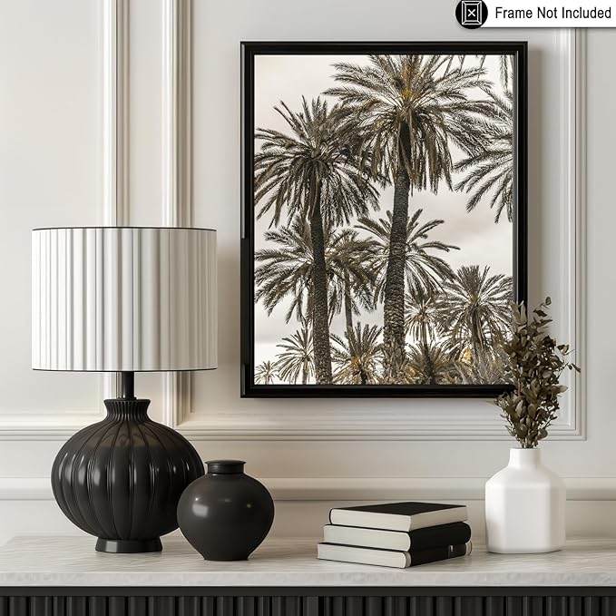 Monem Art Vintage Palm Tree Photography Print - Minimalist Tropical Landscape Poster - Wall Decor for Living Room, Bedroom or Office - 24x32 Unframed Wall Art by Mareike Bohmer