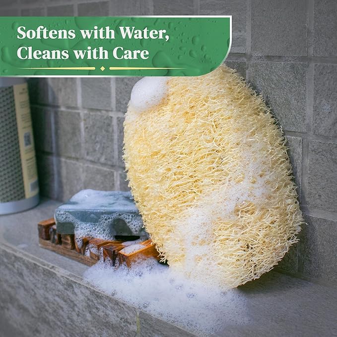 Natural Loofah Exfoliating Body Scrubber (8 Pack) - Organic Loofah for Body - Biodegradable Shower Luffa - Natural Bath Sponges Loufa - Estropajos para el Cuerpo