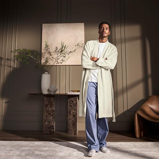 BOLL & BRANCH Dream Robe - 100% Organic Cotton - Ultra Soft, Lightweight, Breathable, and Pre Shrunk - Unisex