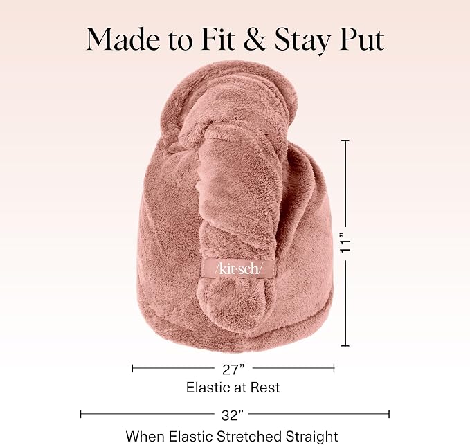 Kitsch Plush Microfiber Hair Towel Wrap for Women – Ultra Absorbent Microfiber Bath Towels for Wet, Curly, Long or Short Hair – Anti-Frizz Hair Wrap, Great Hair Care Gifts for Women