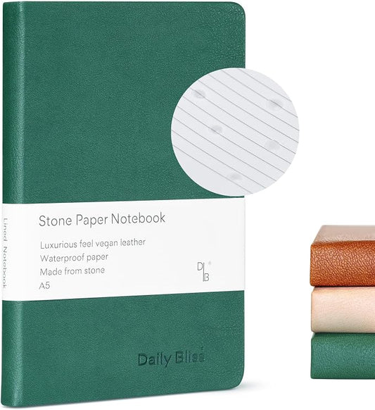 Stone Paper Journal Premium A5 Hardcover Vegan Leather Notebook Journal | 160 Pages | Premium Quality Professional Notebook For Men and Women |Comes With Gift Box Waterproof Notebook
