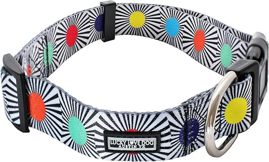 Lucky Love Dog - Adjustable Dog Collar with Easy Click Buckle for Medium, Durable, & Comfortable for Male & Female Dogs, Pet Collar for Puppies & Adult Dogs - SOCO, Medium