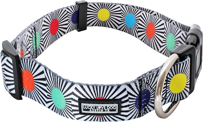 Lucky Love Dog - Adjustable Dog Collar with Easy Click Buckle for Small Dogs, Durable, & Comfortable for Male & Female Dogs, Pet Collar for Puppies & Adult Dogs - SOCO, Small