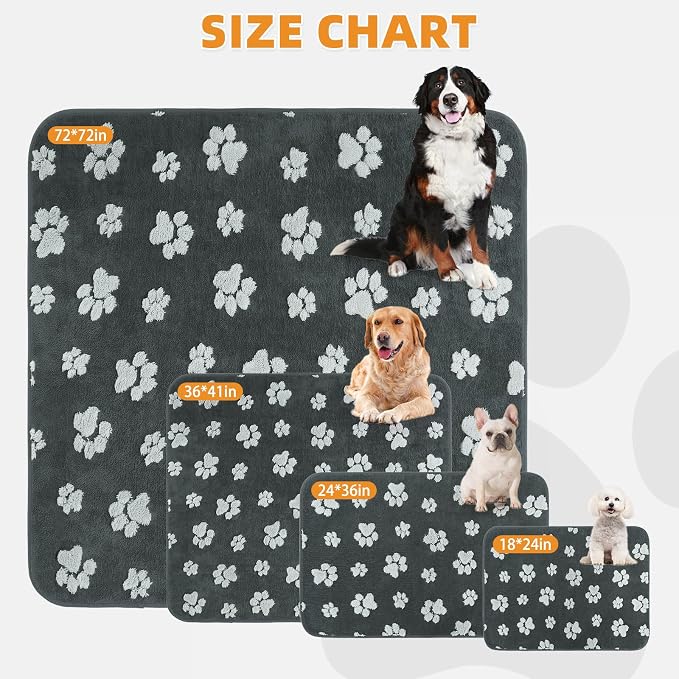 KOOLTAIL Washable & Waterproof Dog Whelping Pad for Small Dogs, Super Absorbent & Soft Warm Plush Puppy Pads Potty Training, Quick Dry Reusable Pet Mats for Whelping Box Supplies,Playpen,Crate,18"*24"