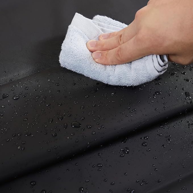 LONDON FOG 8G PEVA Shower Liner with Metal Grommets 1-Piece Standard Shower Curtain in Black, 70 x 72, PEVA, Adult, All Season, Oeko-TEX Certified