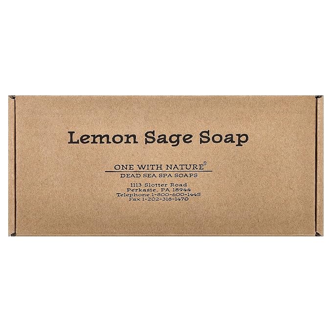 One With Nature Dead Sea Mineral Soap, Lemon Sage, 7-Ounces (Pack of 6)
