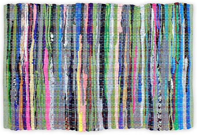 DII Chindi Home Collection Handwoven Multicolor Area Rag Run, 4x6