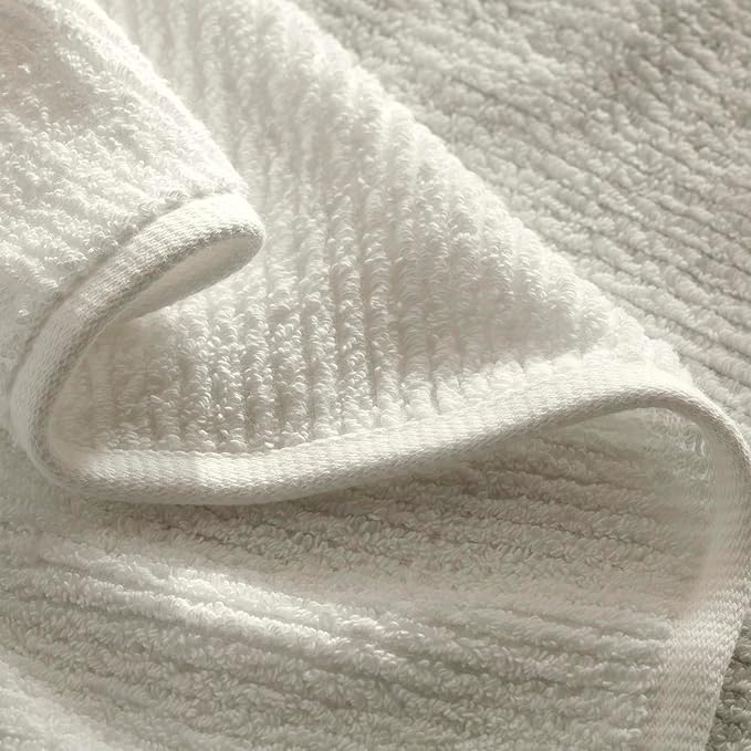BOLL & BRANCH Turkish Ribbed Bath Sheet - Cream - 100% Organic Turkish Cotton - Oversized Soft Absorbent Quick Dry Luxury Spa Bath Sheet with Textured Rib Weave - Premium Comfort