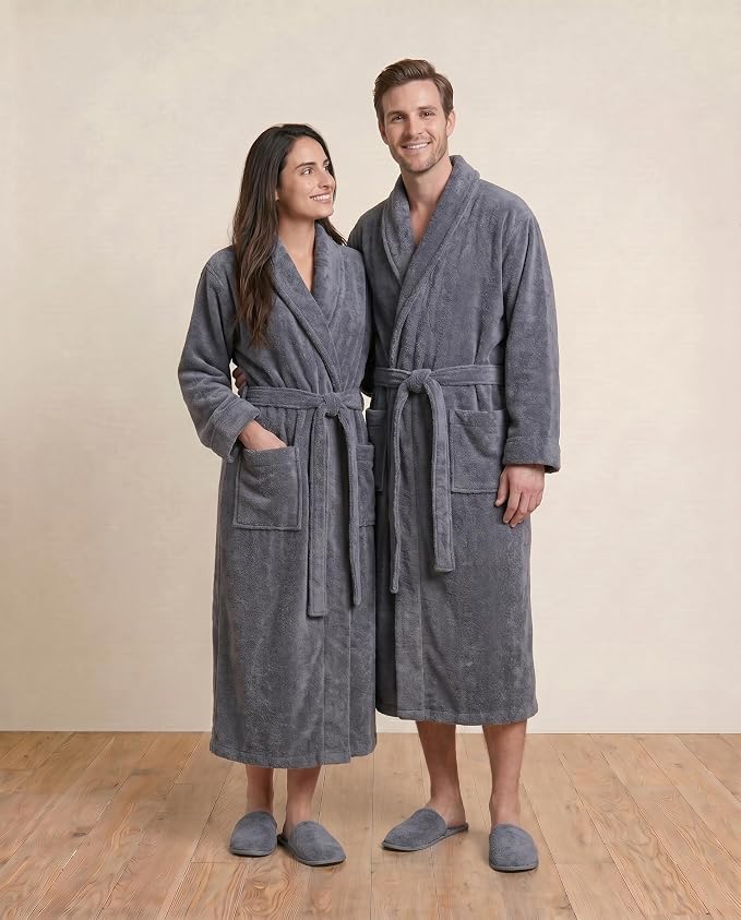 Plush Necessities 100% GOTS Certified Organic Cotton Terry Bathrobe