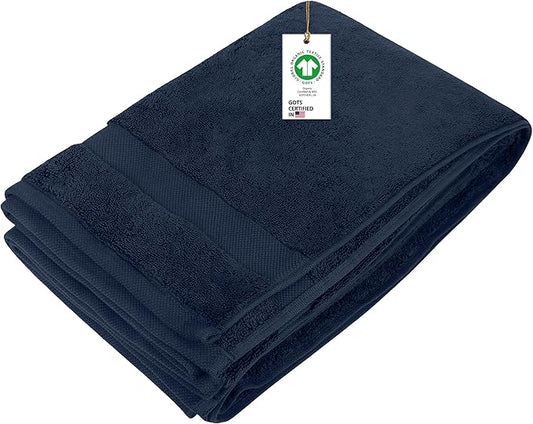 100% Organic Cotton Towels 650 GSM Plush Feather Touch Quick Dry Bath Sheet, GOTS Certified, Oeko-Tex Green Certified, Organic Cotton Bath Sheet, 36"X70"
