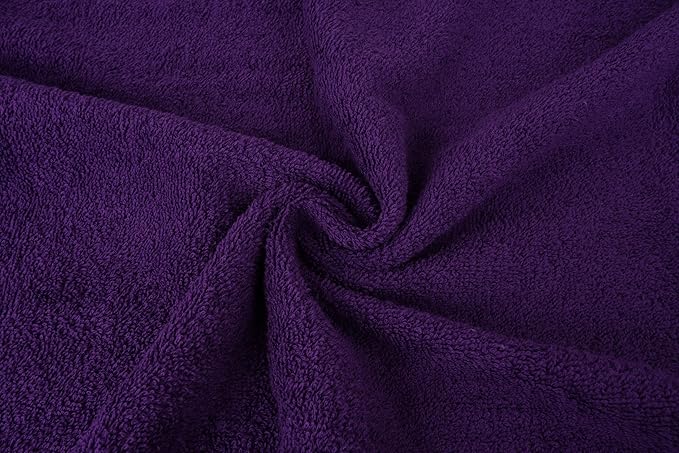 CASA COPENHAGEN He & She 6Pcs 100% Egyptian Cotton Large Designer Towels Gift Set- Indigo - Cyan, 550GSM, 2Bath 2Hand 2Washcloths, Bath Towels for Bathroom (Gift Set for Women & Men)