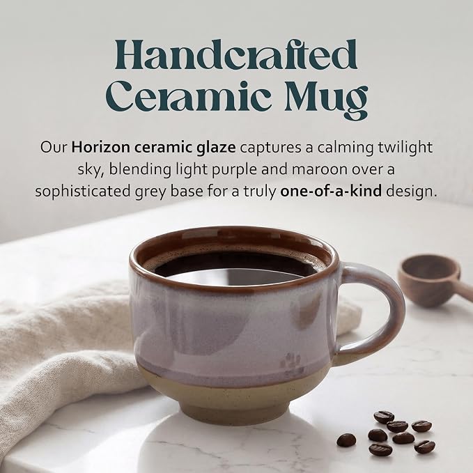 NOVA CERAMICS Ceramic Coffee Mug - Ceramic Cup with Handle - 16 oz Coffee Mugs, Cute Mug - Large Mug - Microwave & Dishwasher Safe - Gifts For Women Men Him Her - 16oz - Horizon