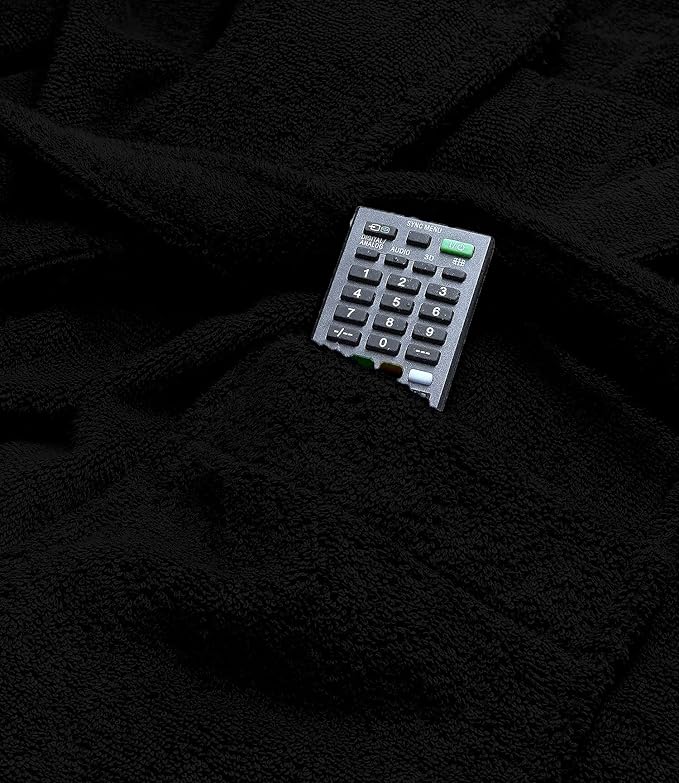 100% Cotton Shawl Collar Bathrobe for Women & Men – Terry Cloth, Lightweight Plush Long Spa & Hotel Luxury Robe
