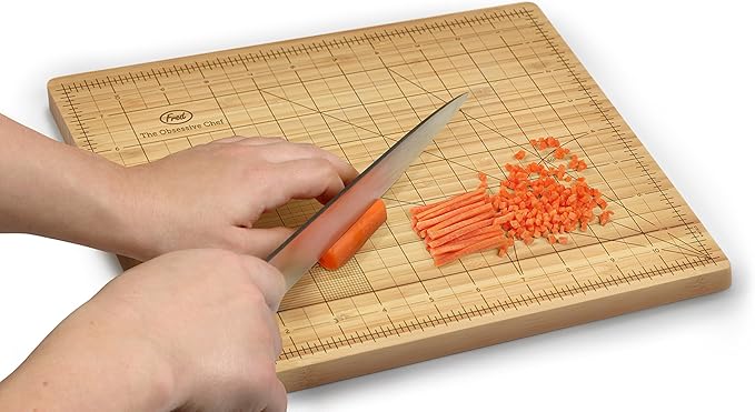 Genuine Fred The Obsessive Chef Bamboo Cutting Board 9-inch by 12-inch
