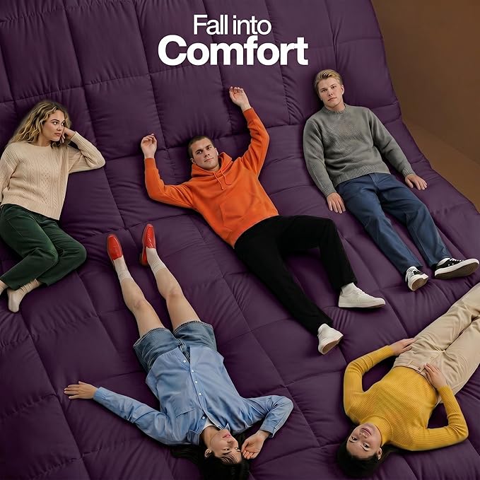 Utopia Bedding Queen Comforter Duvet Insert, Quilted Plum Comforter with Corner Tabs, Box Stitched Down Alternative Comforters Queen Size 88 x88 inches