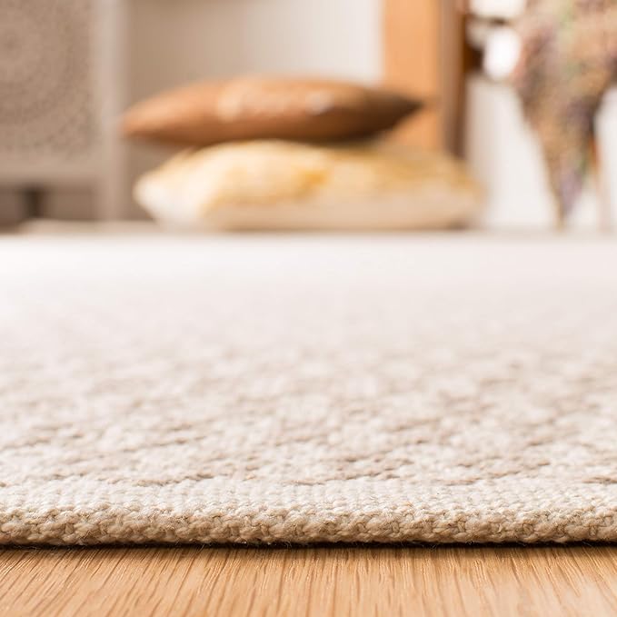 SAFAVIEH Montauk Collection Runner Rug - 2'3" x 10', Ivory & Grey, Handmade Flat Weave Boho Farmhouse Cotton, Ideal for High Traffic Areas in Living Room, Bedroom (MTK339A)