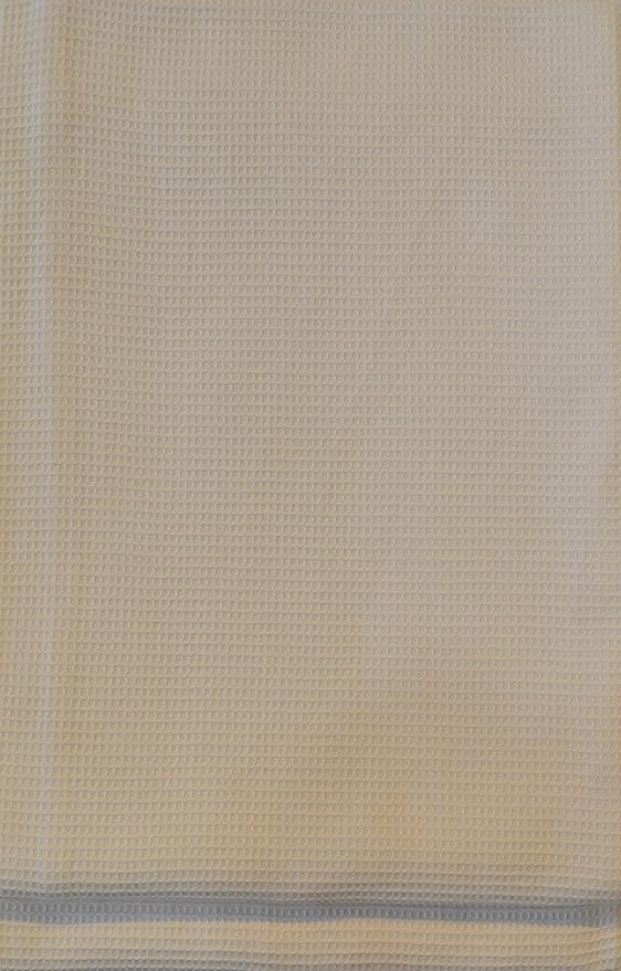 Waffle Bath Towel Pack of 2, 30.5x58 INCHES, 100% Natural Organic Cotton, GOTS Certified (Ivory) Super ABSORBANT & Quick Dry, NO SOFTENERS, Environment Friendly