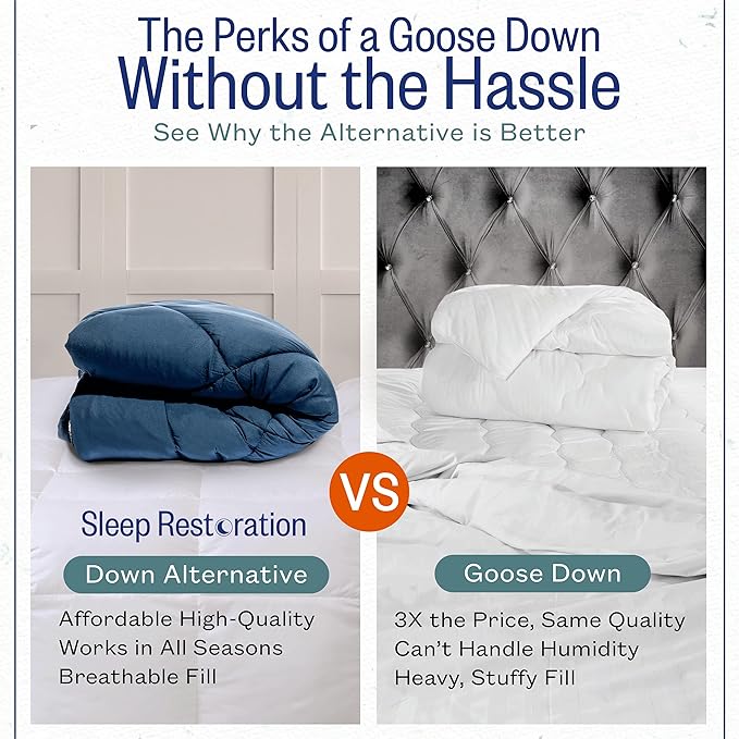 Twin/Queen/King Down Alternative Comforter, 2100 Series All-Season Duvet Insert with Corner Tabs, Box-Stitch, Soft Microfiber, Machine Washable