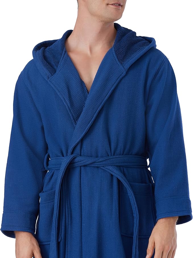 Plush Necessities Hooded Waffle Terry Robe
