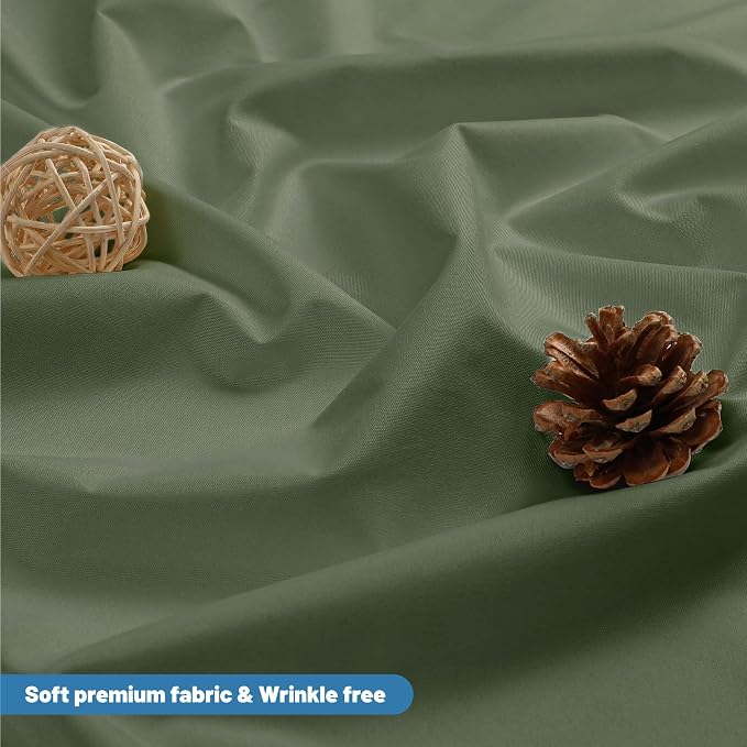 1 Pack Water-Repellent Fabric Shower Curtain Liner - Hotel Quality Machine Washable, 3 Heavy-Duty Magnets with Rustproof Grommets & Weighted Hem, Standard Size 72x72in SageGreen