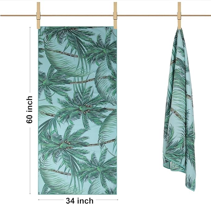 Beach Towel, Ultra Soft and Sand Free Pool Towel, High Absorbent Vacation Essentials, Quick Dry Light Weight Beach Blanket for Vacation
