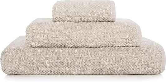 Graccioza Bee Waffle Towel Combed Cotton - Fog - Bath Towel - 28" x 55"
