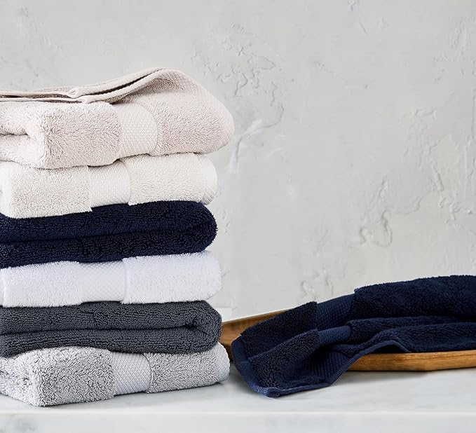100% Organic Cotton Towels 650 GSM Plush Feather Touch Quick Dry Hand Towel, Pack of 6 GOTS Certified, Oeko-Tex Green Certified, Organic Cotton Hand Towel, 20"X30"