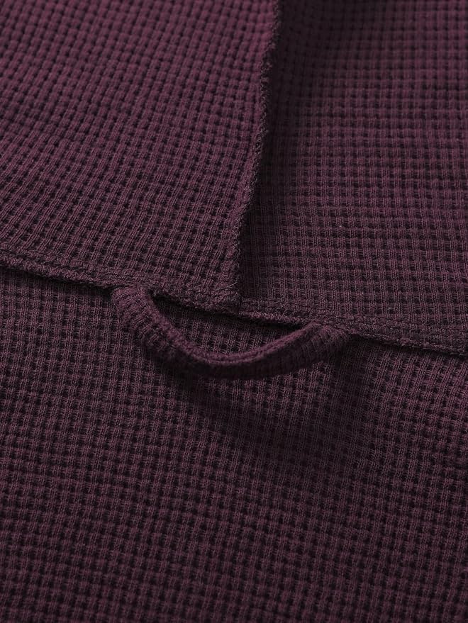 Latuza Men's Waffle Knit Hooded Robe Lightweight Bathrobe
