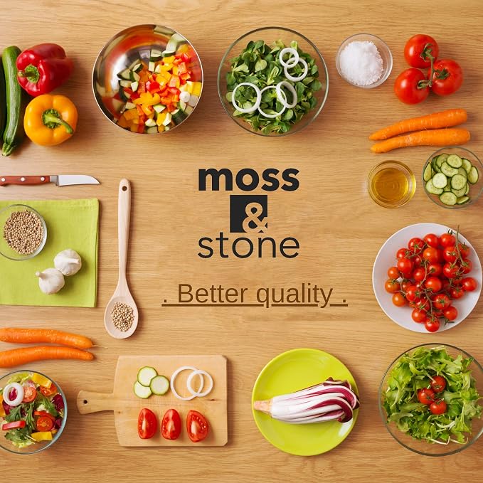 Moss & Stone Extra Large Glass Storage Containers With Lids Set of 3, 101 Oz/ 54 Oz/ 16 Oz, Deep Rectangular Glass Food Container with Lid, Leak Proof, Microwave, Dishwasher & Oven Safe