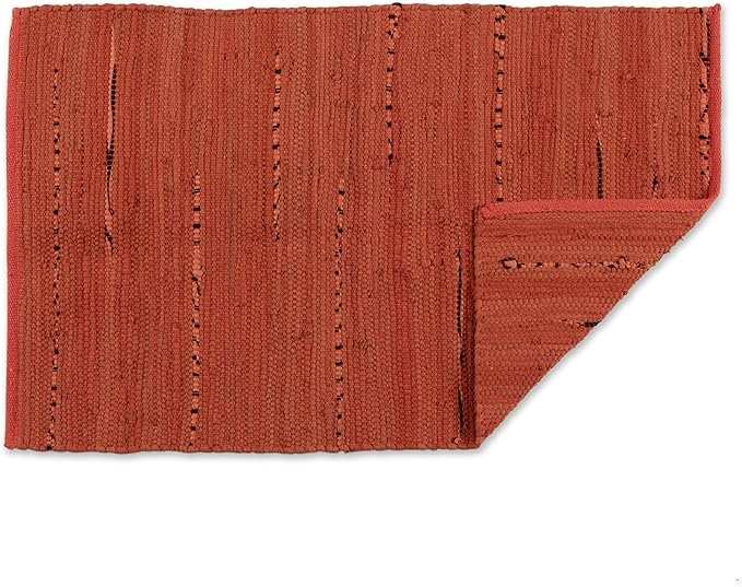 DII Chindi Home Collection Handwoven Multicolor Area Rag Rug, 20x31.5, Spice