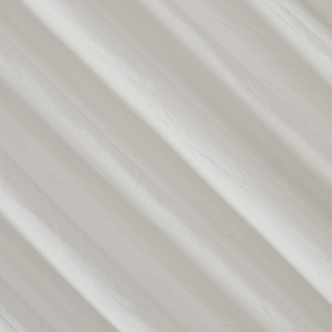 Archaeo - 56532 Washed 100% Cotton Twist Tab Curtain, 52" x 63" Panel, Ivory