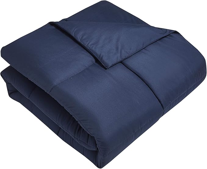 Blue Ridge Home Fashions Microfiber Color Down Down Alternative Comforter, Full-Queen, Navy
