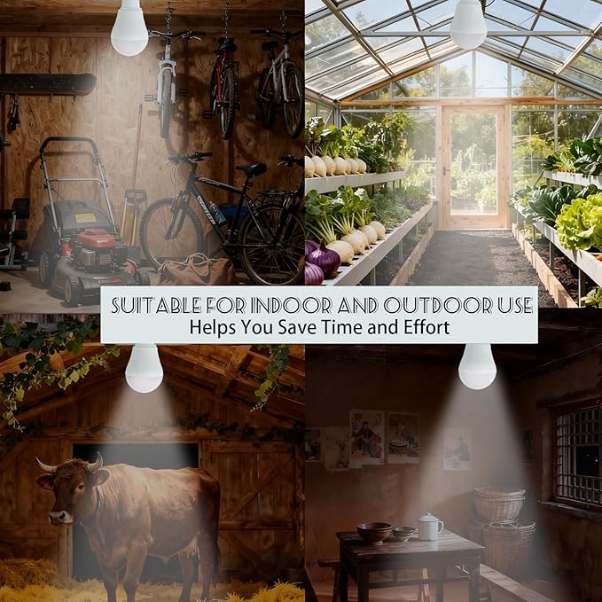 5 Pcs Solar Light Bulbs LED Waterproof Bulb Portable Emergency Solar Powered Light, for Indoor Outdoor Camping Night Fishing