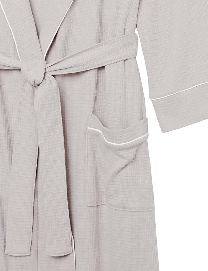 Amazon Essentials Men's Lightweight Cotton Waffle Bathrobe (Available in Big & Tall)