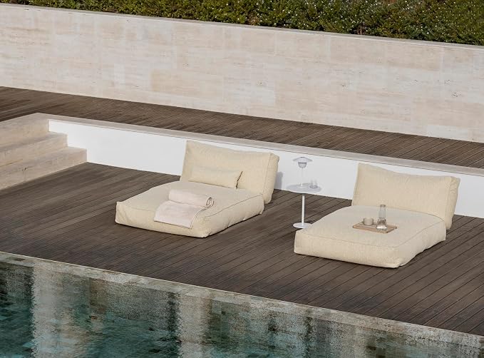 Blomus Riva Organic Terry Cloth Sauna Towel Bath Sheet - Moonbeam (Cream) - 100x200cm / 39x79in
