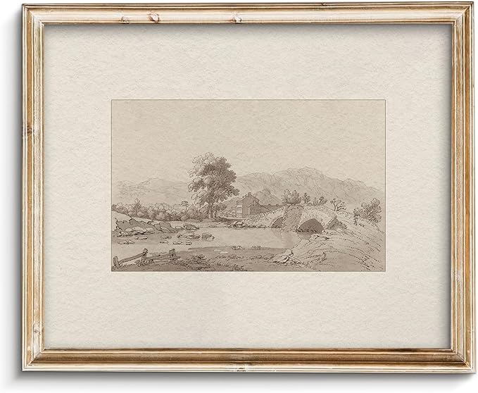 Vodefoad Sketch Landscape Retro Vintage Canvas Wall Art Vintage Neutral Wall Art for Home Decor Farmhouse Tree Landscape Sketch Drawing Wall Decor Rustic Nature Canvas Prints Antique Neutral Landscape Oil Painting Vintage Art Pictures for Bedroom Bathr...