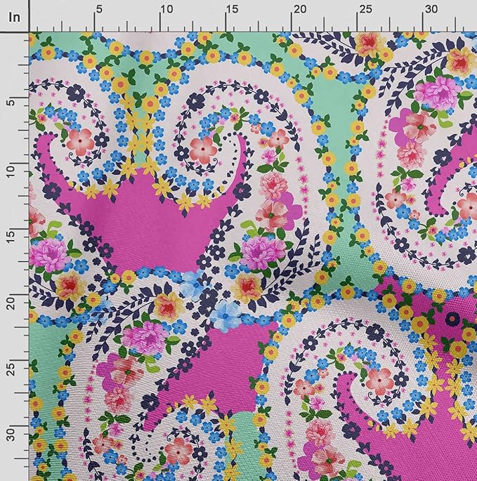 Soimoi Heavyweight Cotton Canvas Fabric Material - 56 Inch Wide, Purple - Asian Print, Ideal for Making Durable Tote Bags, Backpacks, Jackets, Upholstery, Cushions, Outdoor Furniture Covers, 1 Yard