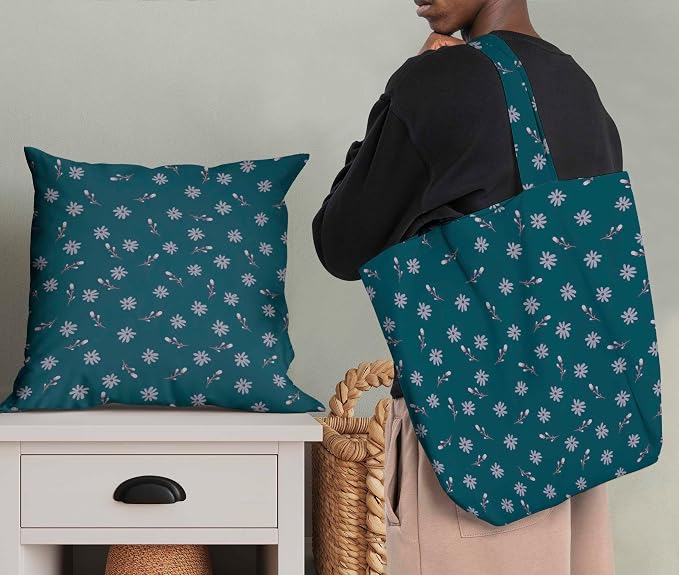 Soimoi Unstitched Crepe Fabric, 1 Yard - 42" Wide, Green - Floral Print, Soft and Light Weight Fabric Material for Suits, Garments, Dresses and Accessories