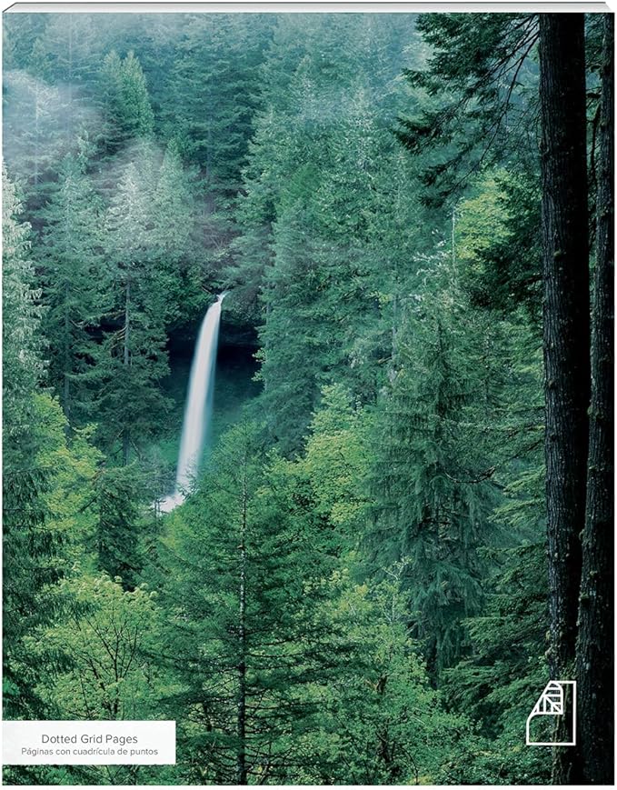 Photoreal Journal, 100% Recycled, Serene Forest, 9.75" x 7.75", 192 Pages Dotted Grid, Perfect Bound, FSC Certified, Made in USA