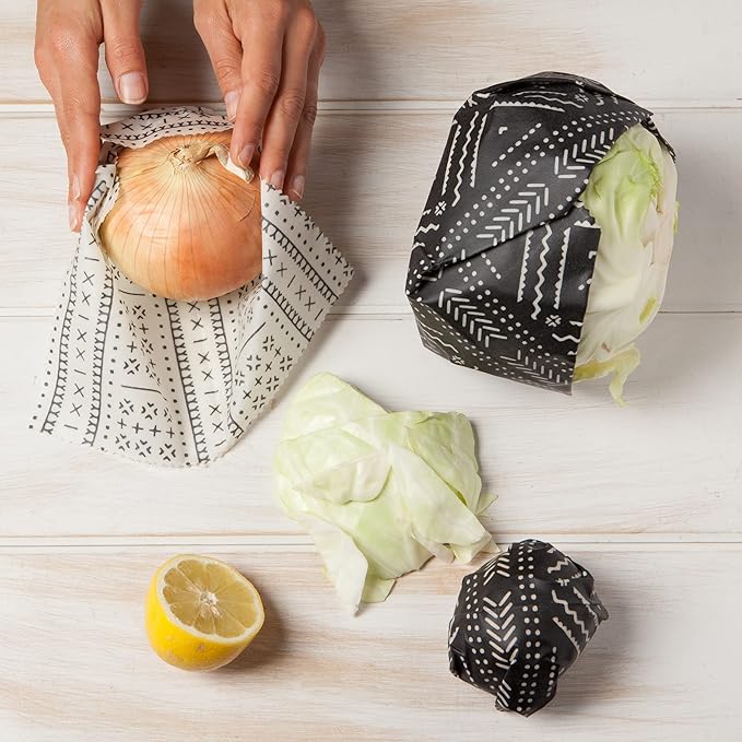 NOW DESIGNS Onyx Beeswax Wrap 3 Pack, 3 CT