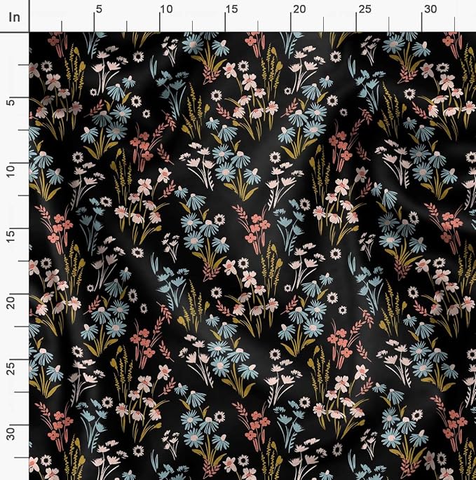 Soimoi Floral Print - Multicolor, Premium Cotton Cambric Fabric - Medium Weight Material for Quilting, Kurtis, Blouse, Kids Clothing, Tunic, Curtains - 42" Inch Wide, 1 Yard